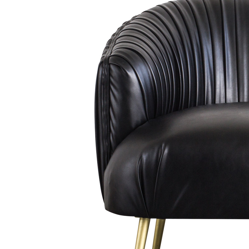 Mercer41 Jemima Vegan Leather Barrel Chair & Reviews Wayfair